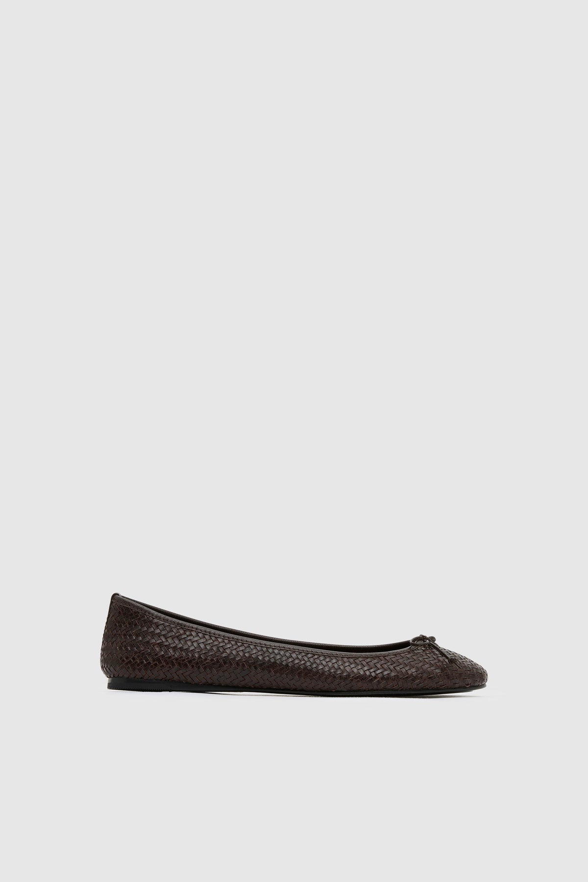 Woven Bow Ballet Flat - Coffee Woven - Ghost