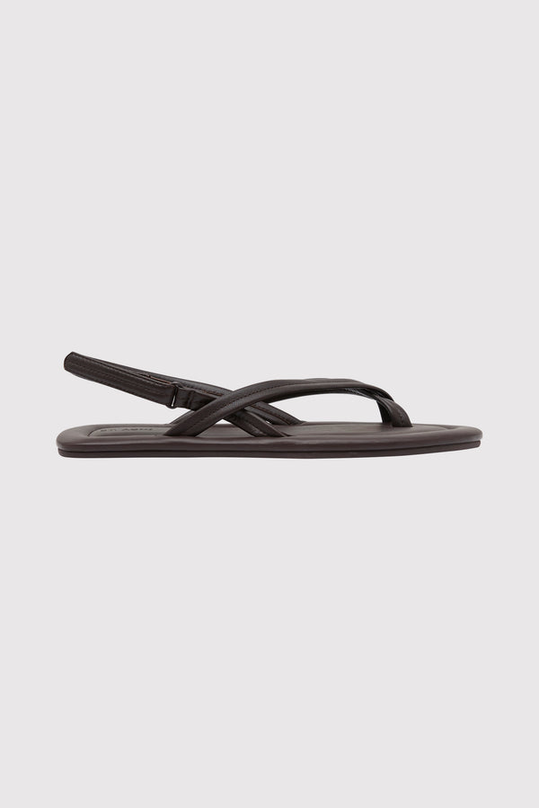 Cross Detail Sandal - Coffee