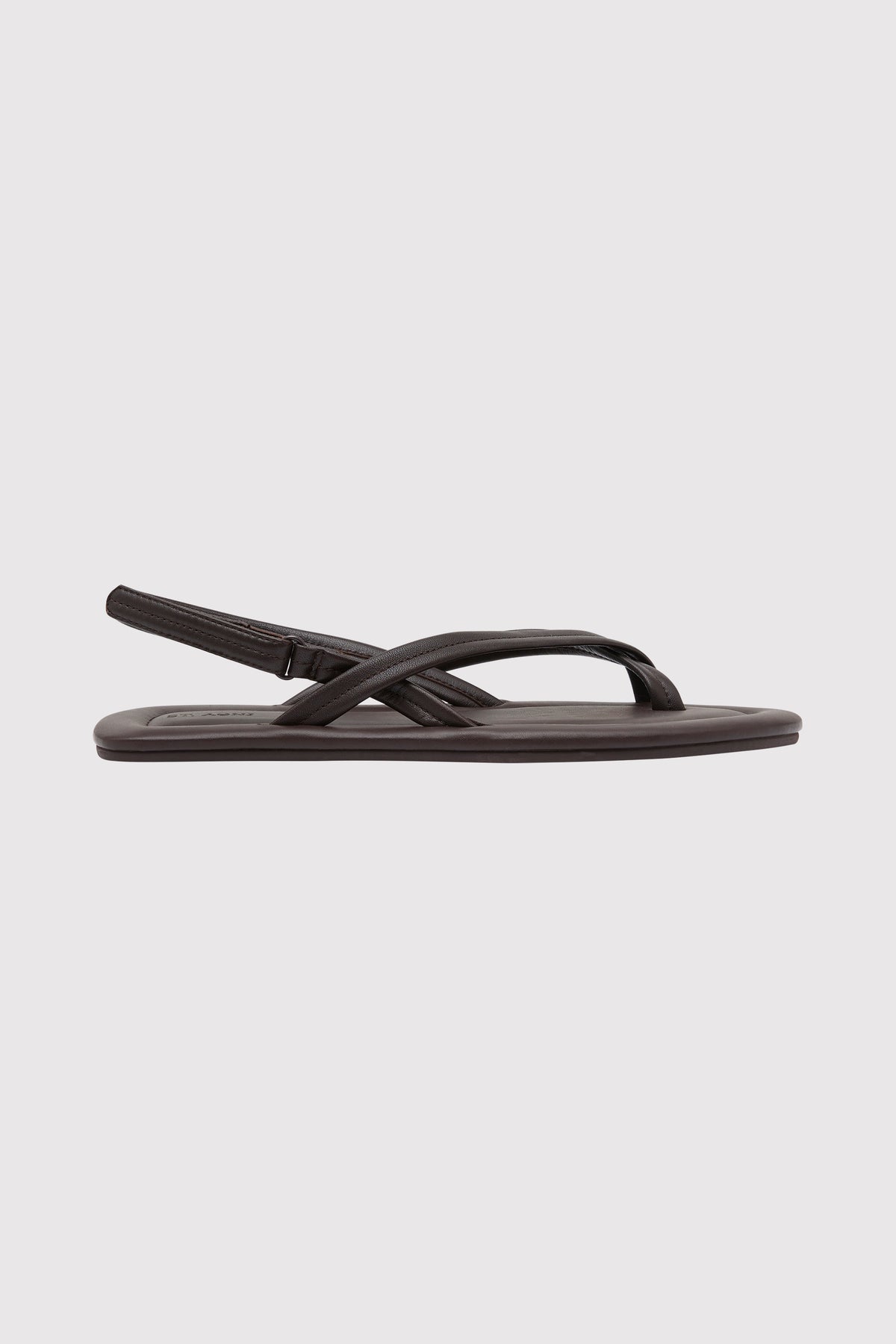 Cross Detail Sandal - Coffee