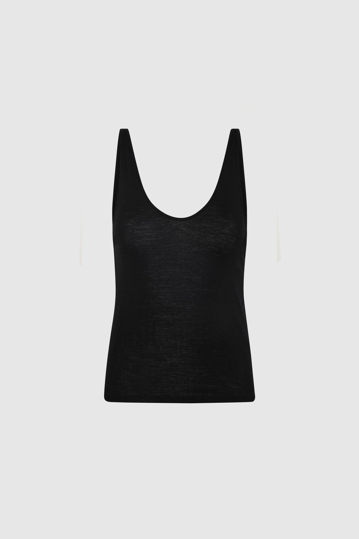 Baby Wool Scoop Cami - Black