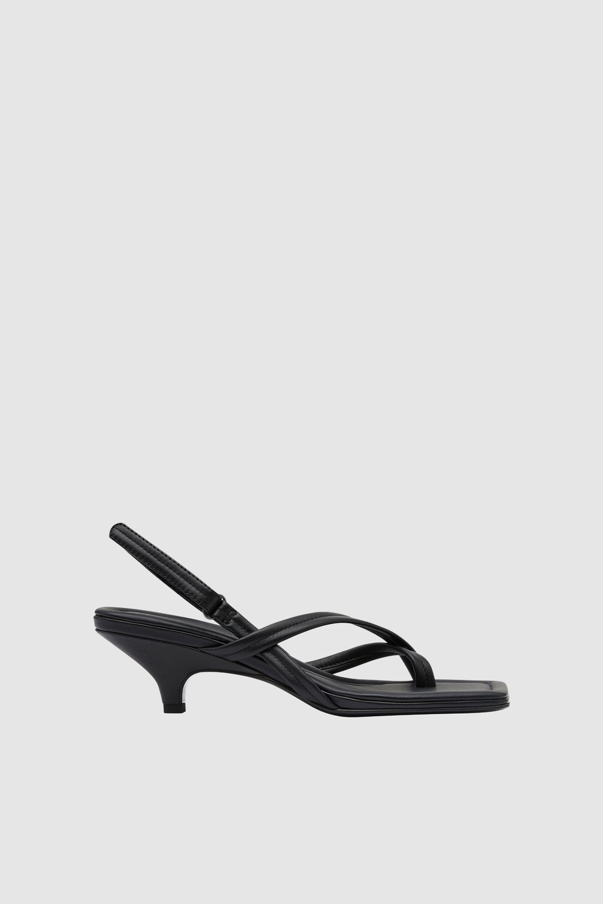 Cross Detail Heel - Black
