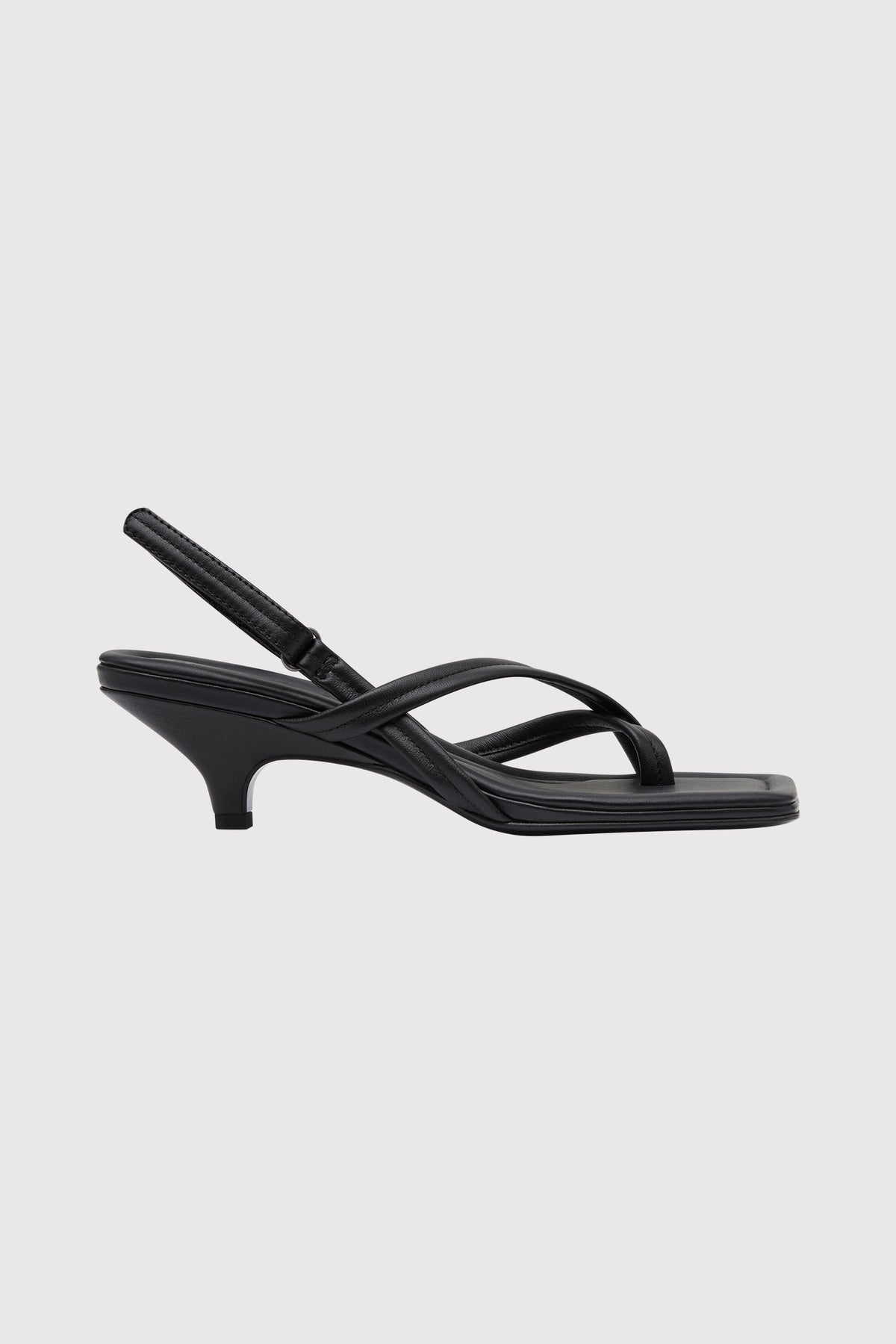 Cross Detail Heel - Black