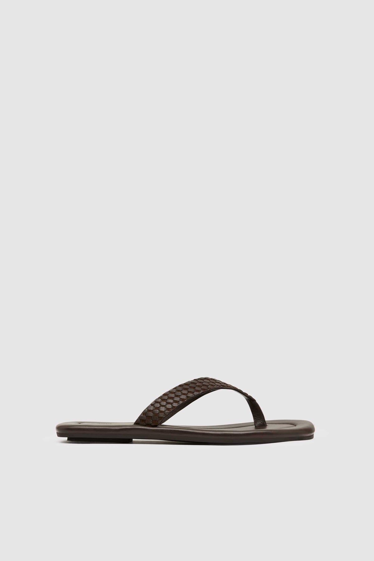 Lattice Weave Thong - Coffee