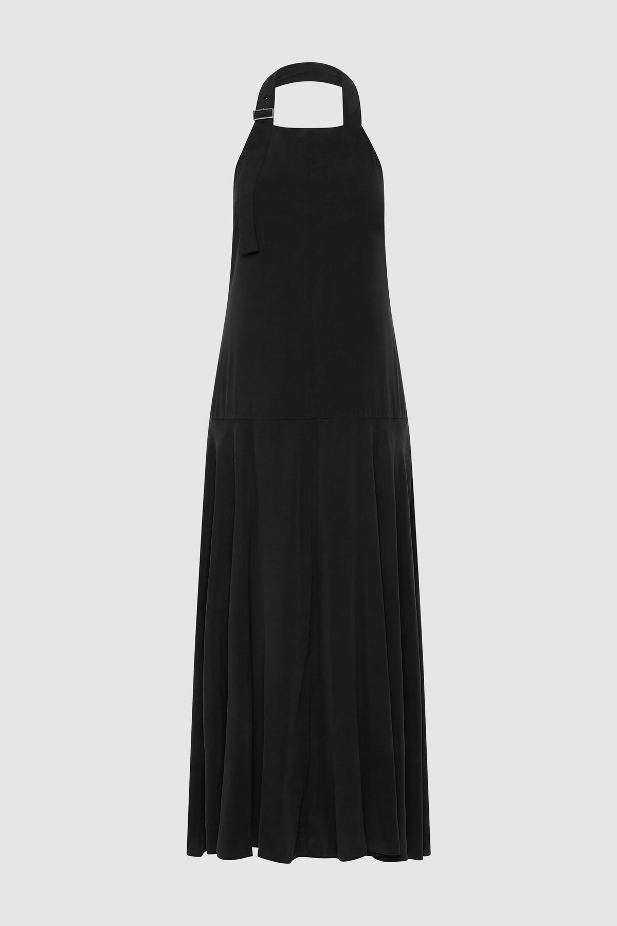 apron neckline maxi dress Nude Skinny Apron Maxi Dress APOC STORE