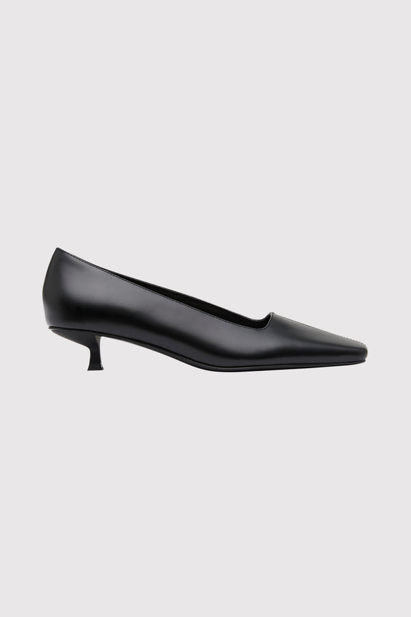 Square Toe Pump - Black