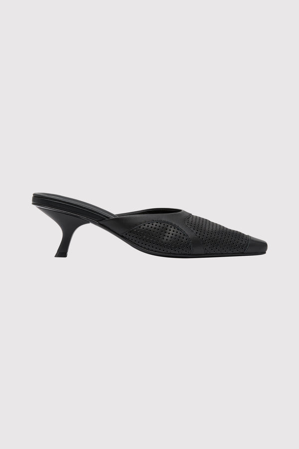 Perforated Heel - Black