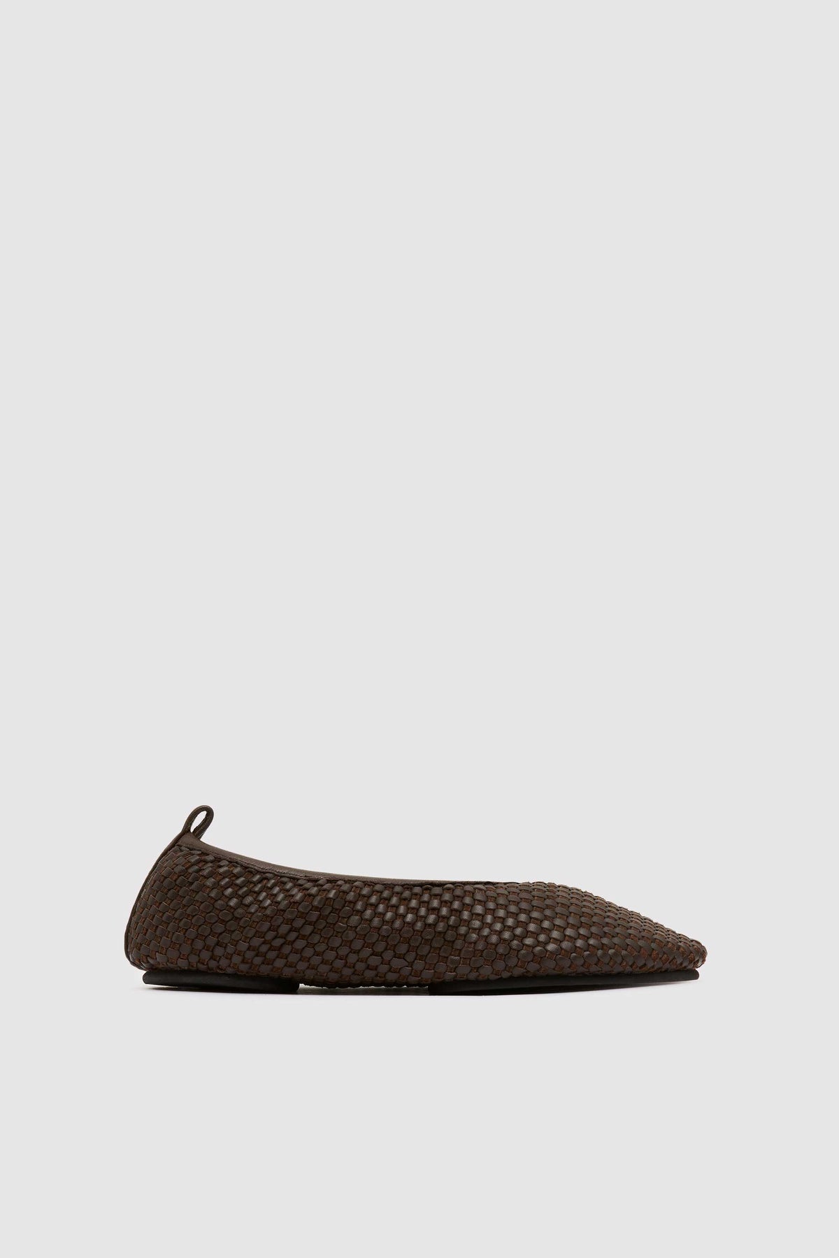 Lattice Weave Ballet Flat - Coffee