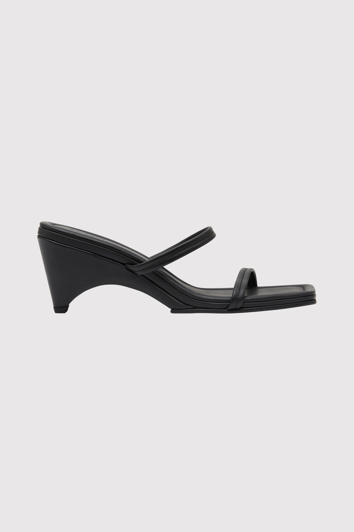 Double Strap Arc Wedge - Black