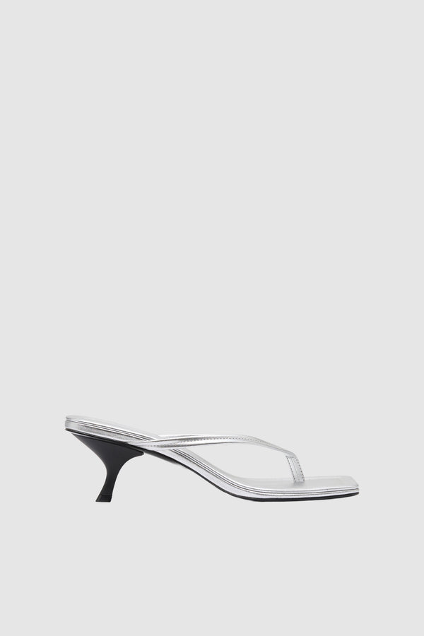 Thong Detail Heel - Silver