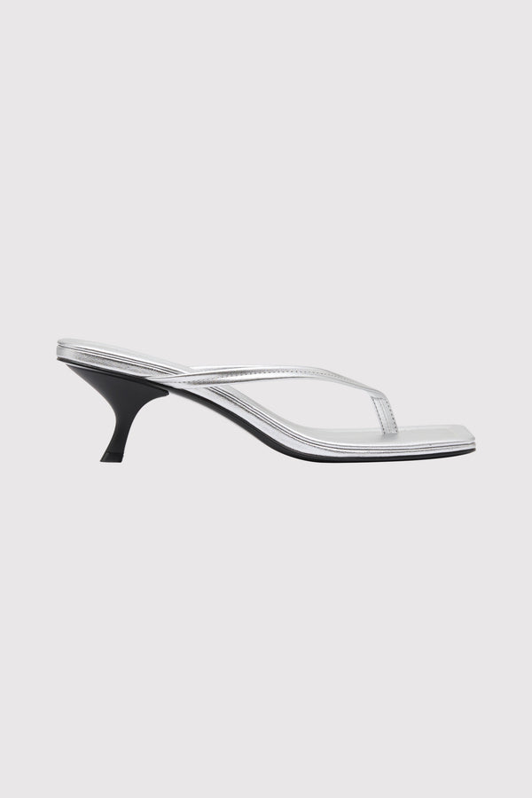 Thong Detail Heel - Silver