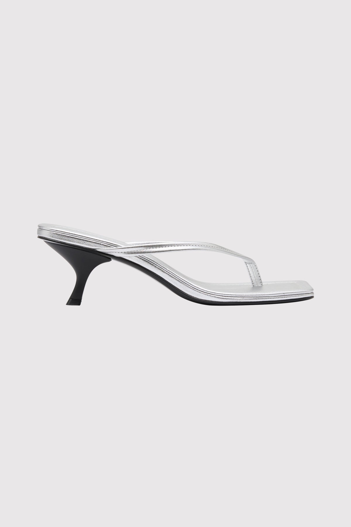 Thong Detail Heel - Silver