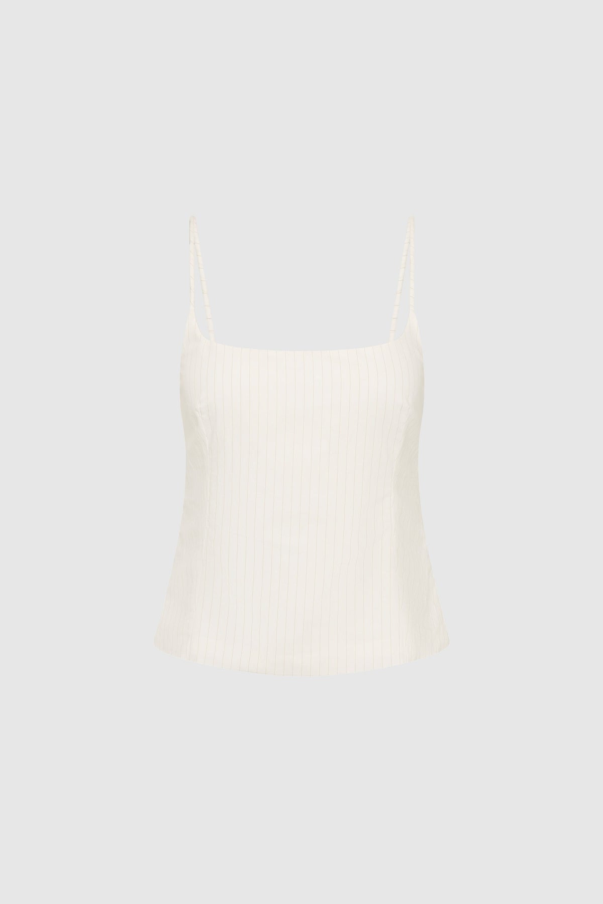 Pinstripe Cami - White