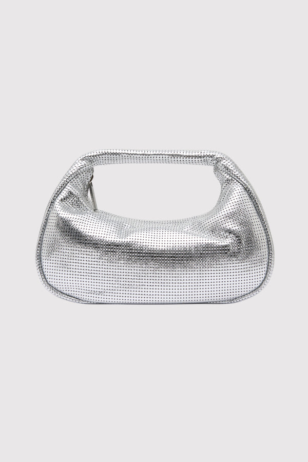 Perforated Mini Bon Bon Bag - Silver