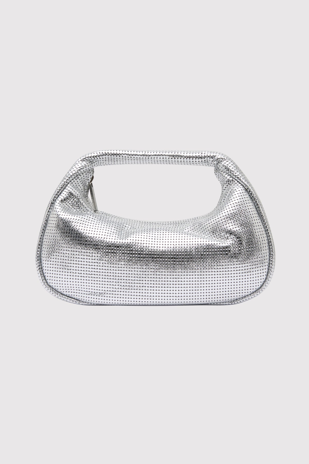 Perforated Mini Bon Bon Bag - Silver