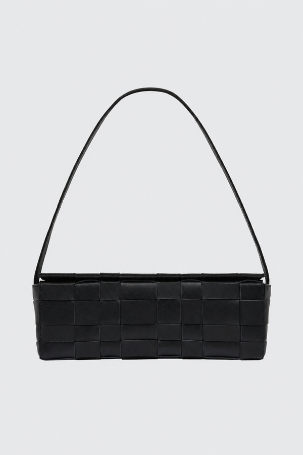 Woven East West Bag - Black
