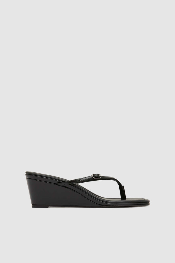 Petit Belt Thong Wedge - Black