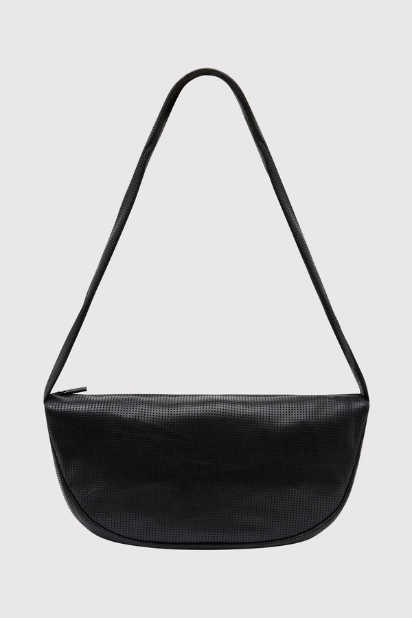 Perforated Crescent Bag - Black