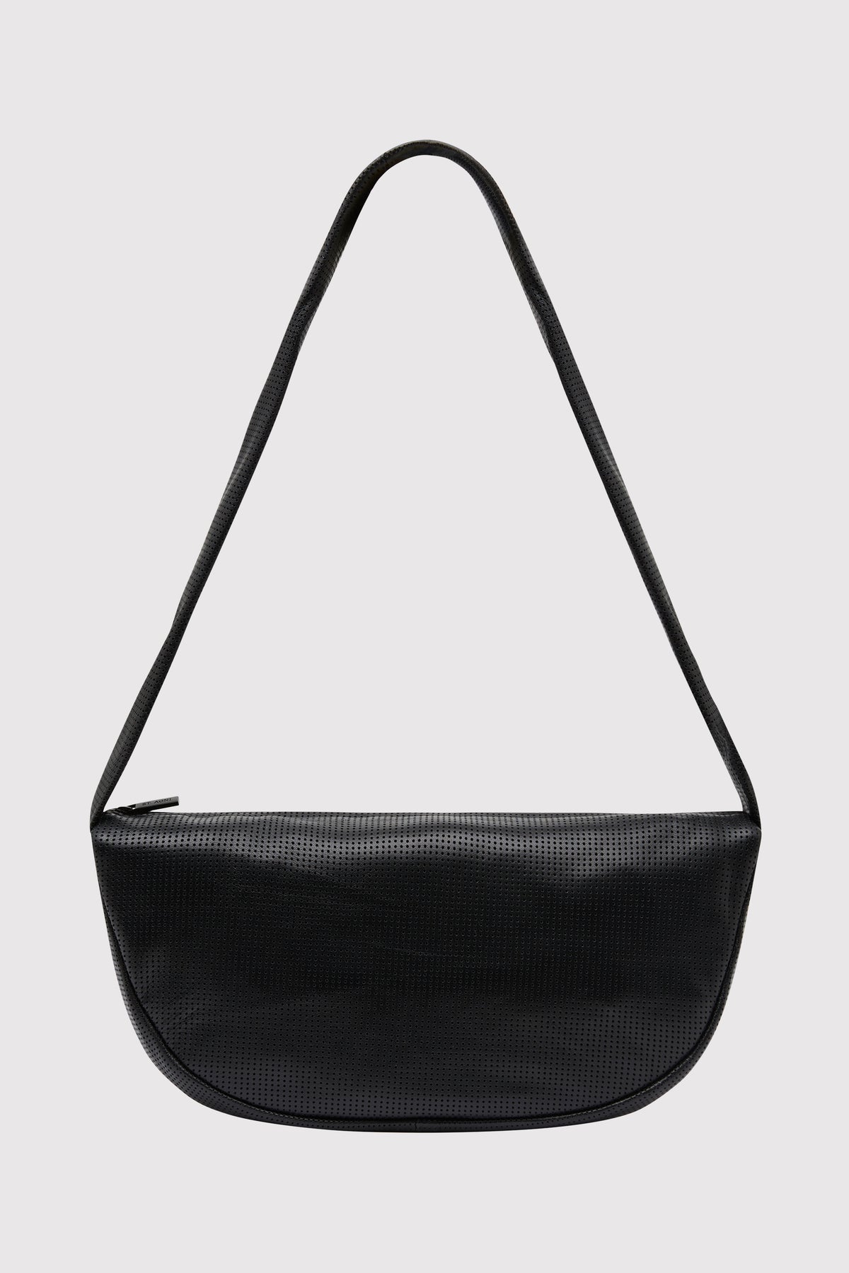 Perforated Crescent Bag - Black
