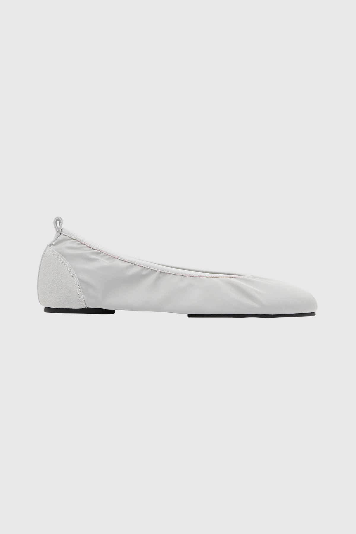 Satin Ballet Flat - Silver