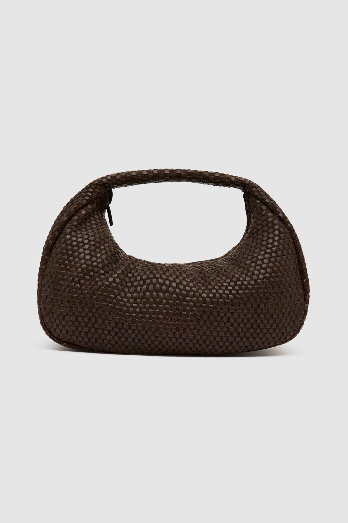 Lattice Weave Bon Bon Bag - Coffee