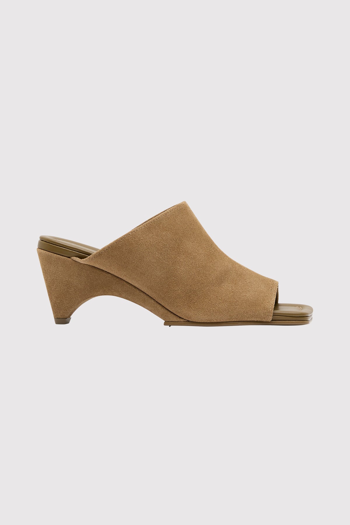 Suede Arc Wedge - Oak