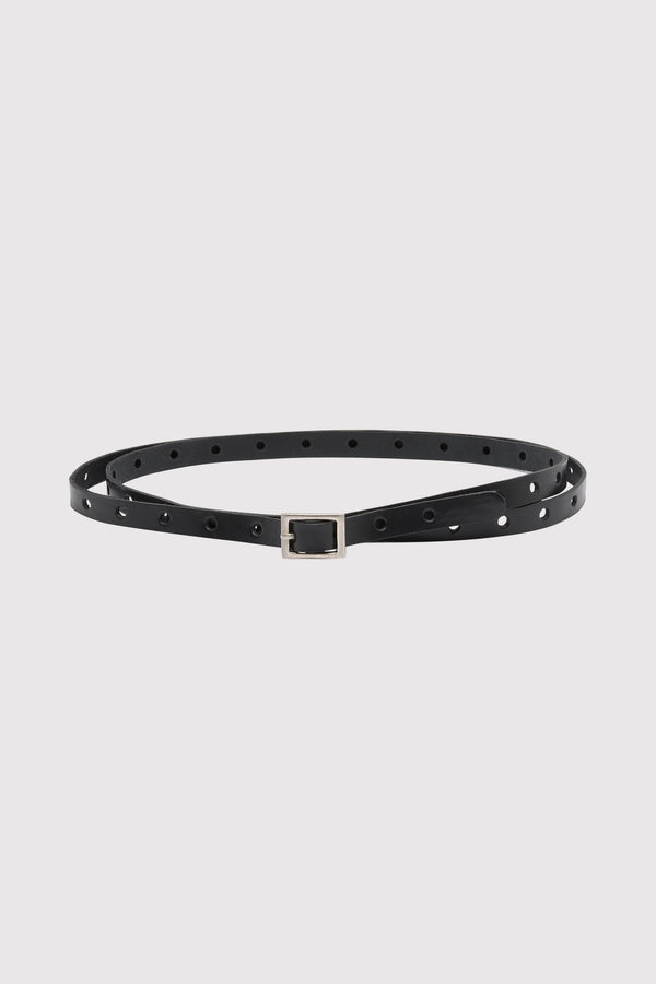 Perforated Slim Belt - Black