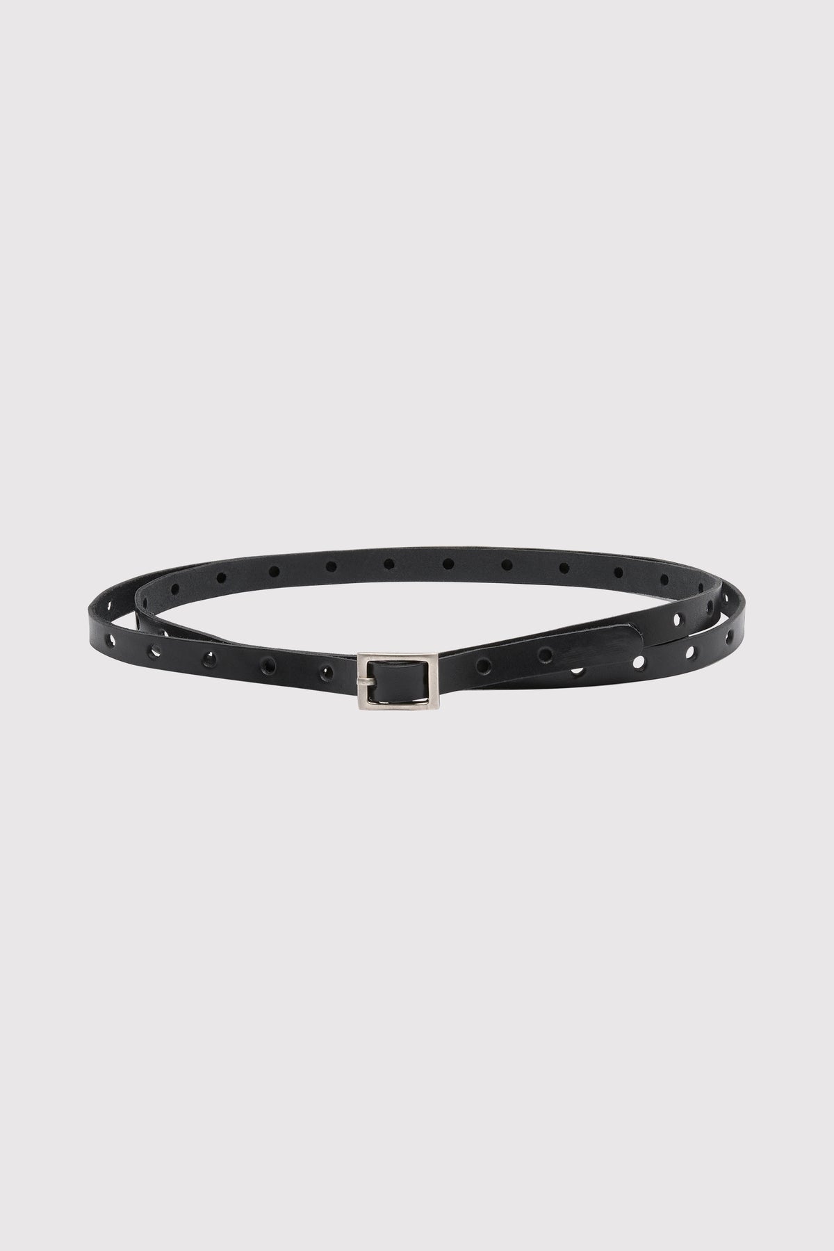 Perforated Slim Belt - Black