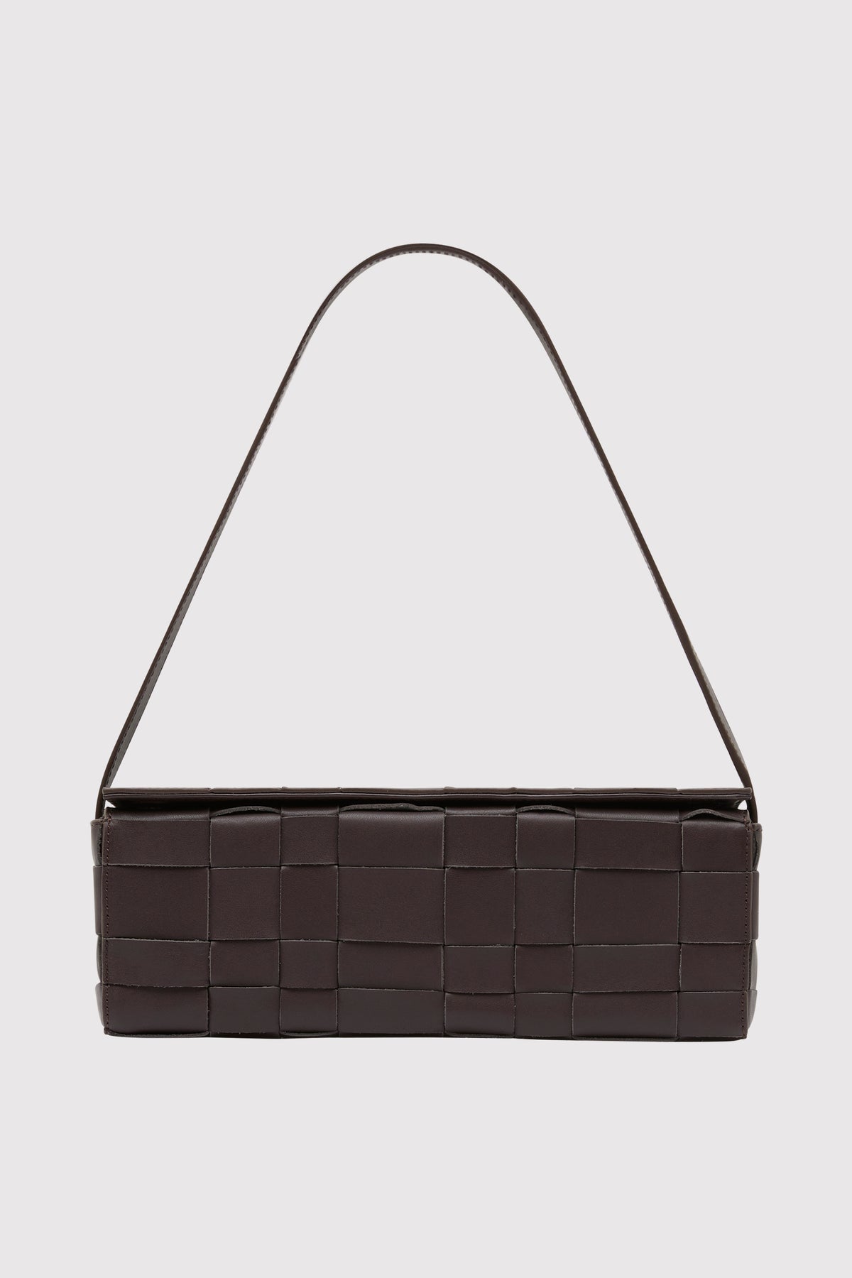 Woven East West Bag - Coffee