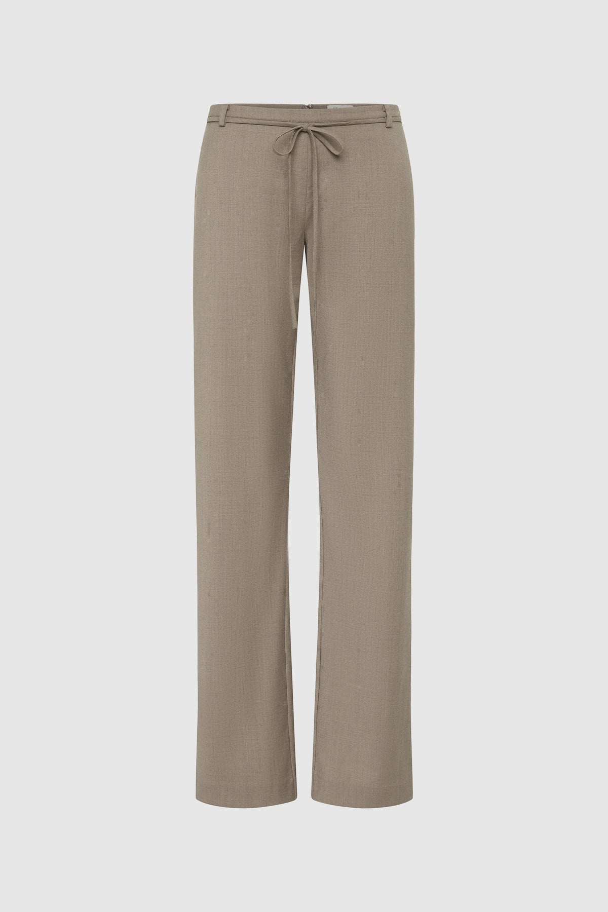 90s Wool Rouleau Minimal Pants - Light Taupe