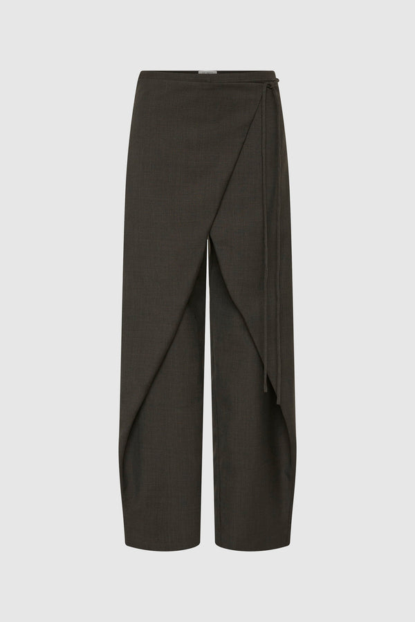 Wrap Rouleau Pants - Umber