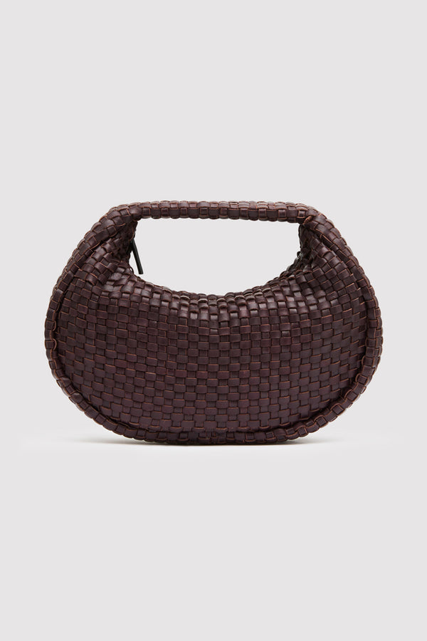 Lattice Weave Mini Bon Bon Bag - Port