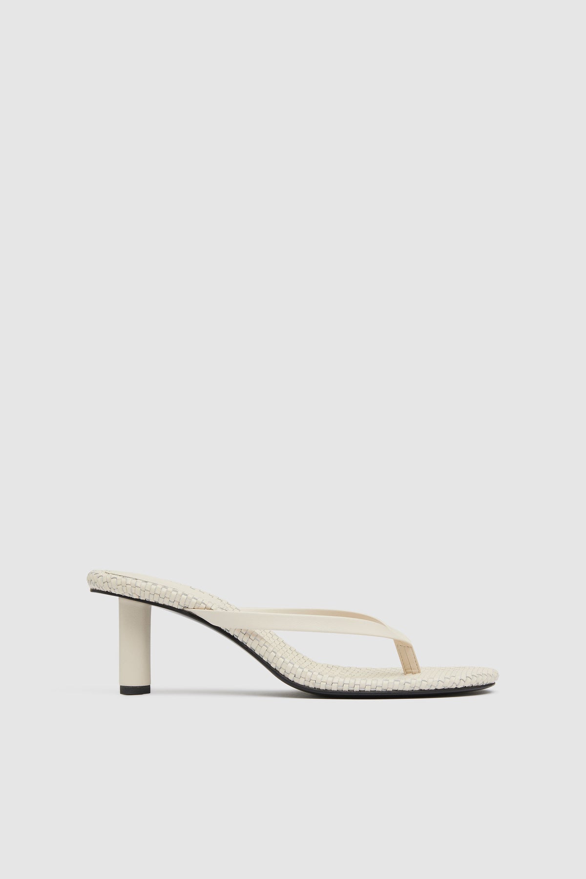 Woven Thong Heel - Ecru