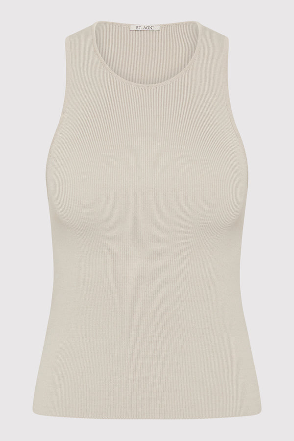 Sculpted Knit Top - Silver