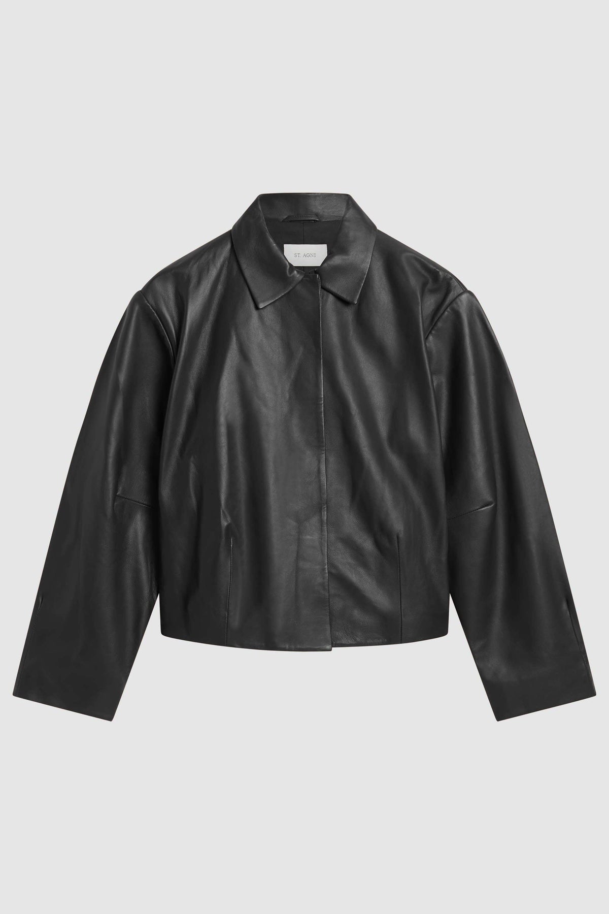 Cocoon Leather Jacket - Black