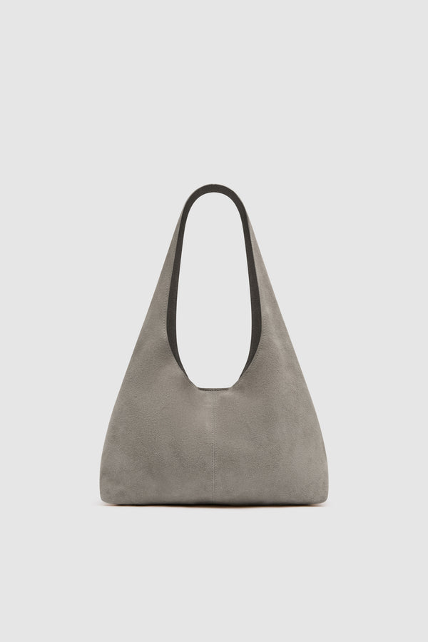 Suede Soft Bag - Pebble