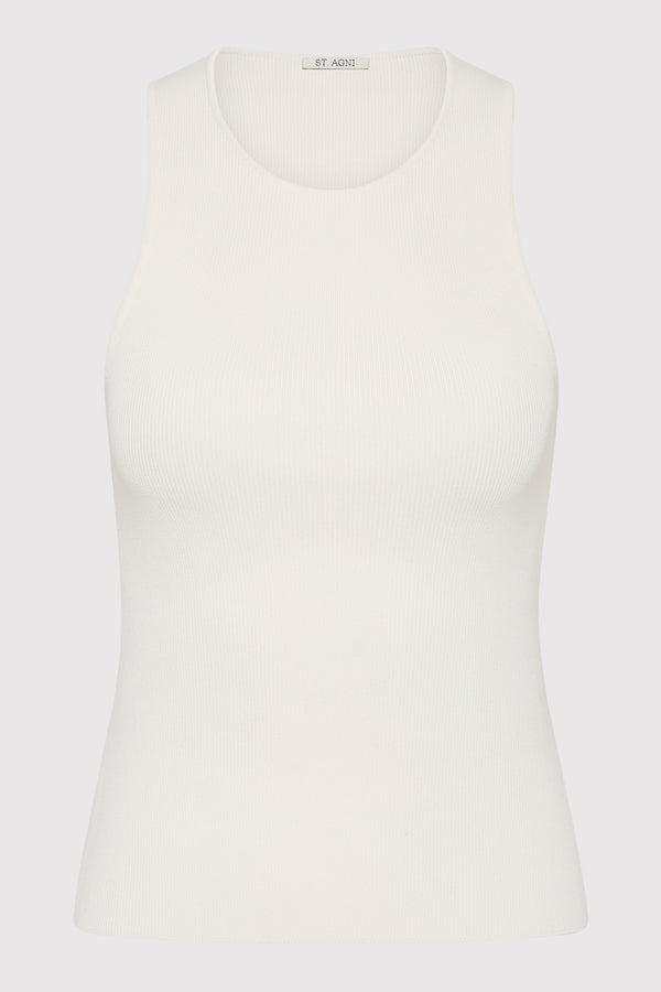 Sculpted Knit Top - Off White