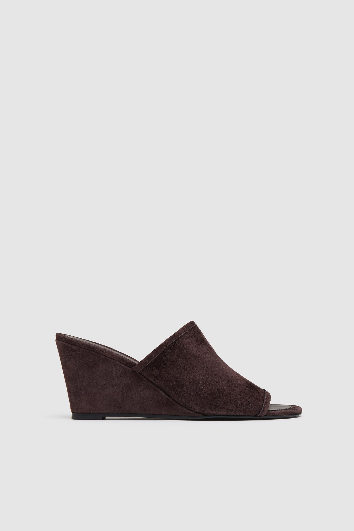 Suede Bandeau Wedge - Coffee