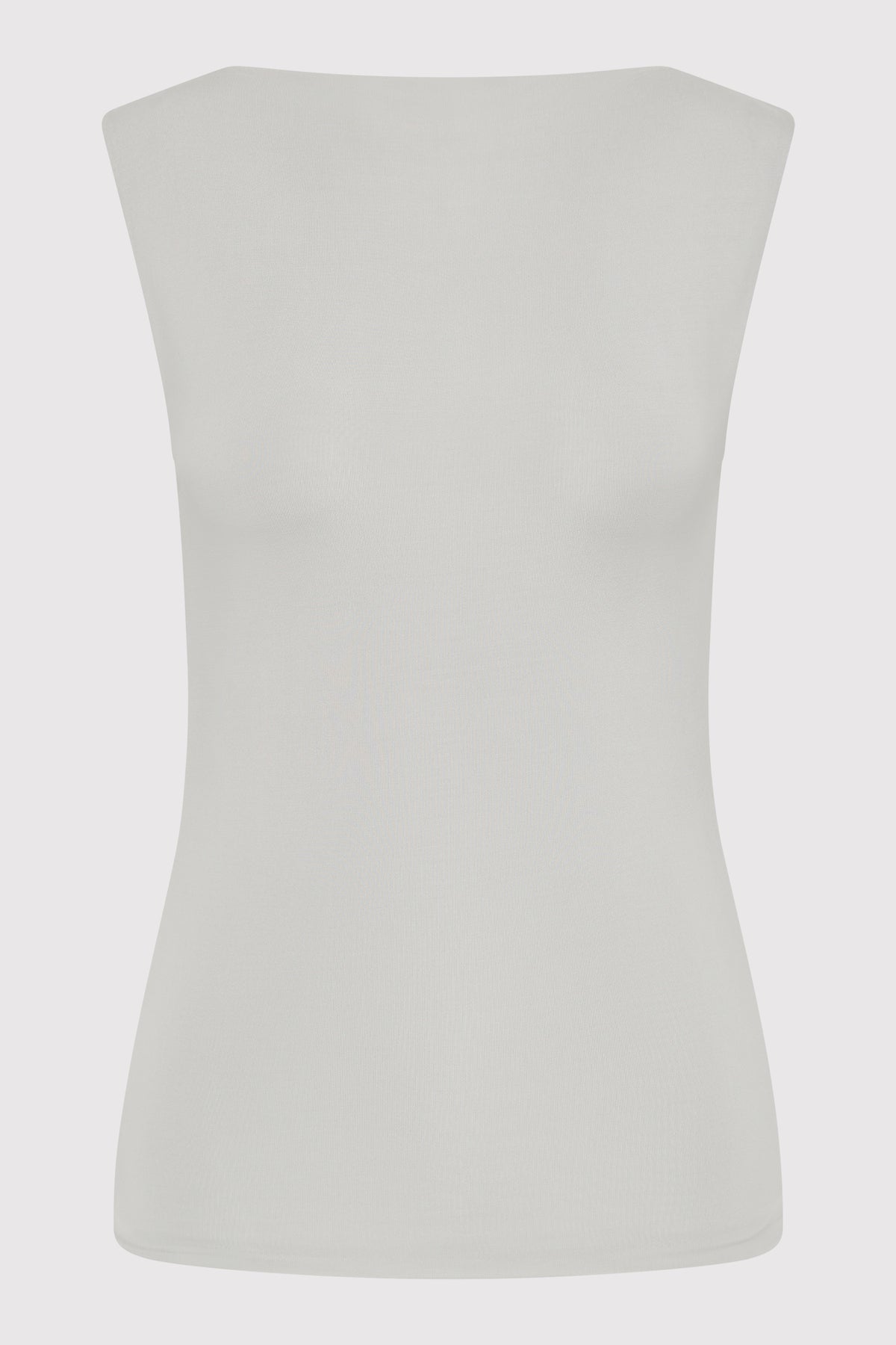 Cupro Jersey Top - Silver