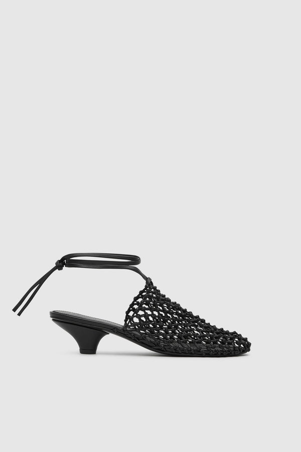 Woven Mule Heel - Black
