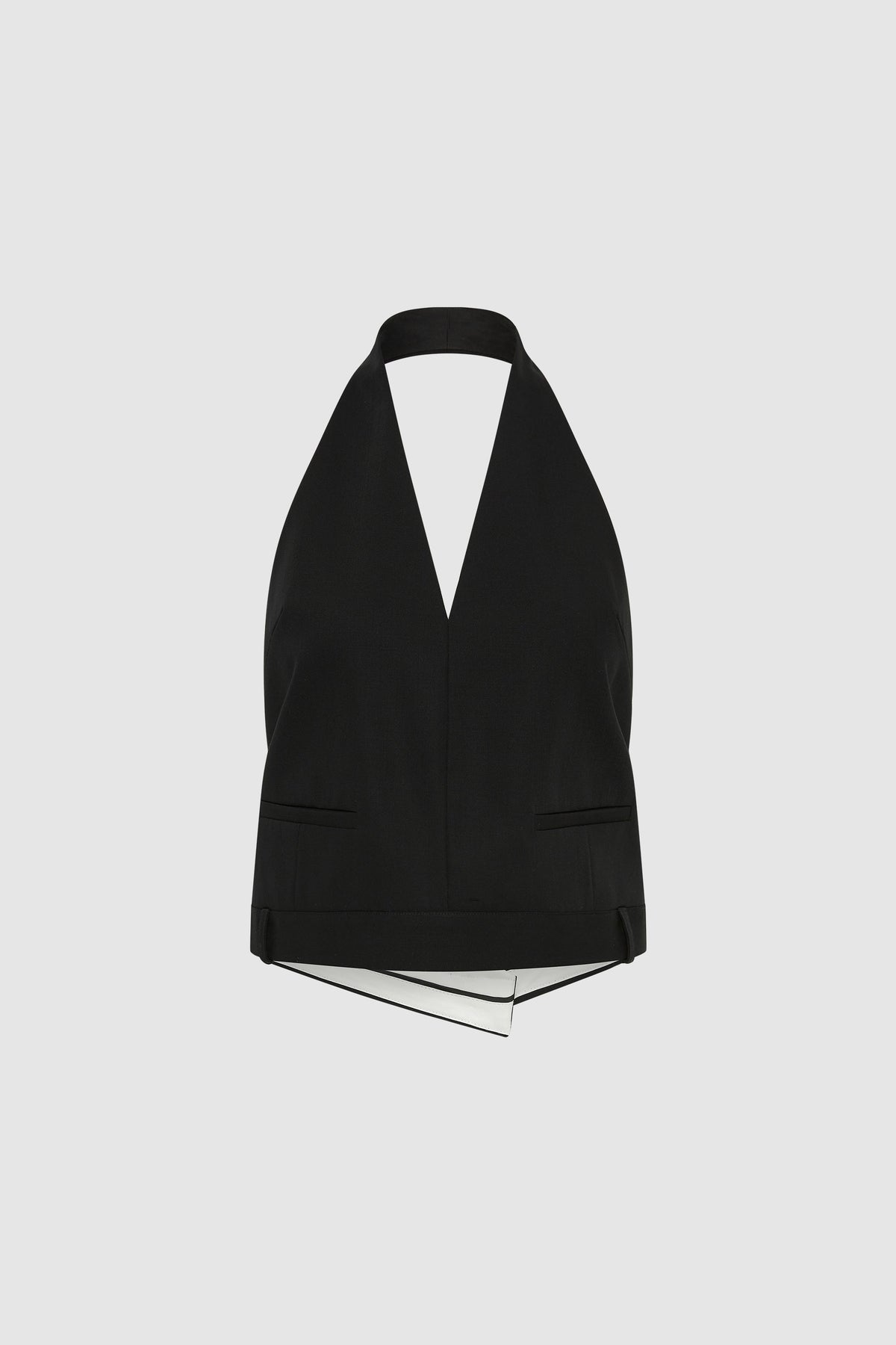 Upside Down Halter Top - Black