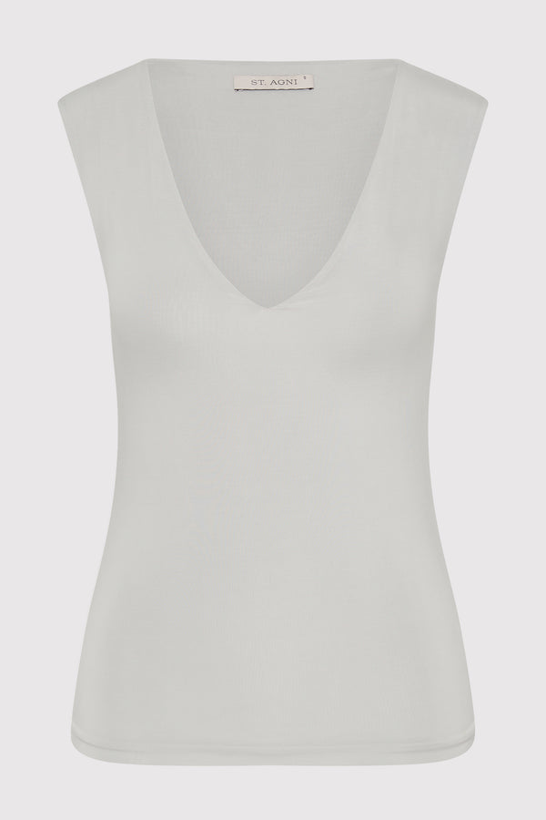 90s Cupro Top - Silver