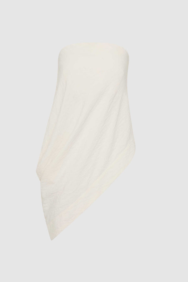 Cloud Asymm Drape Top - Off White