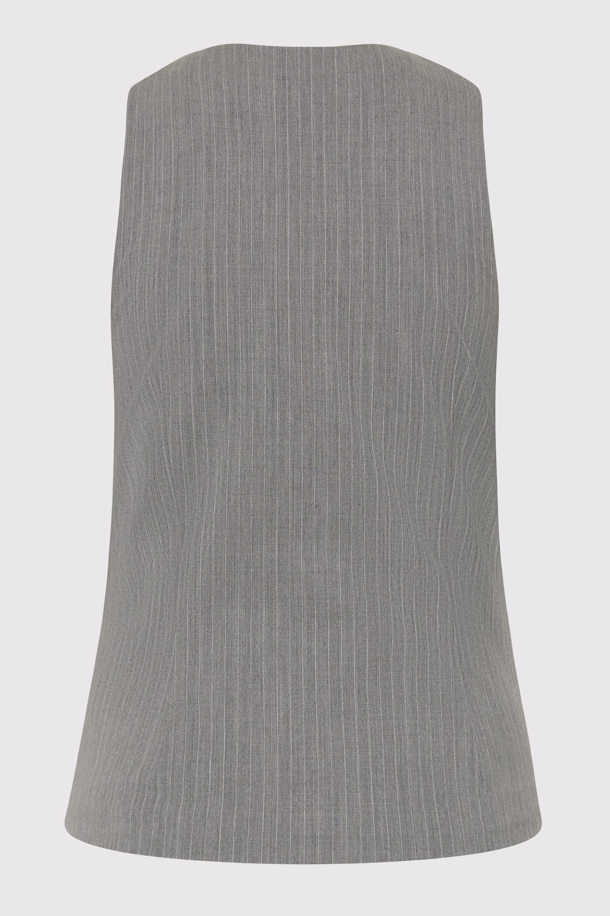 Pinstripe Wool Vest - Grey Pinstripe
