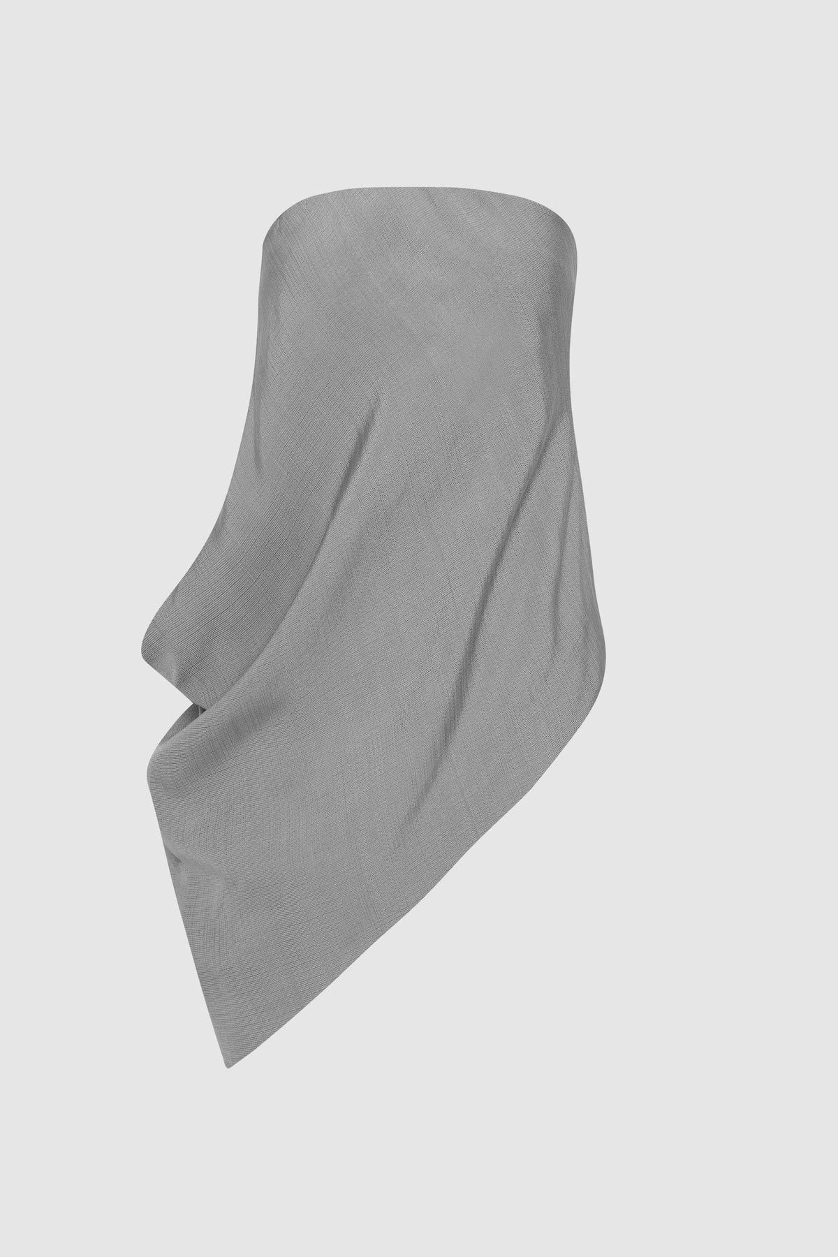 Strapless Asymm Drape Top - Mist