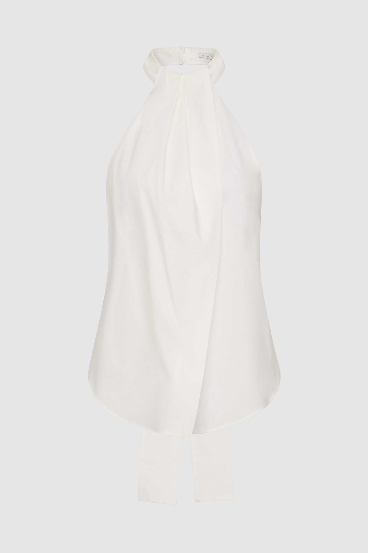 Oxford Halter Tie Back Top - White