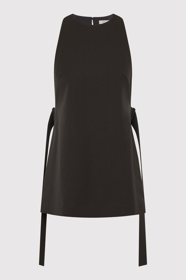 Side Tie Top - Black Olive