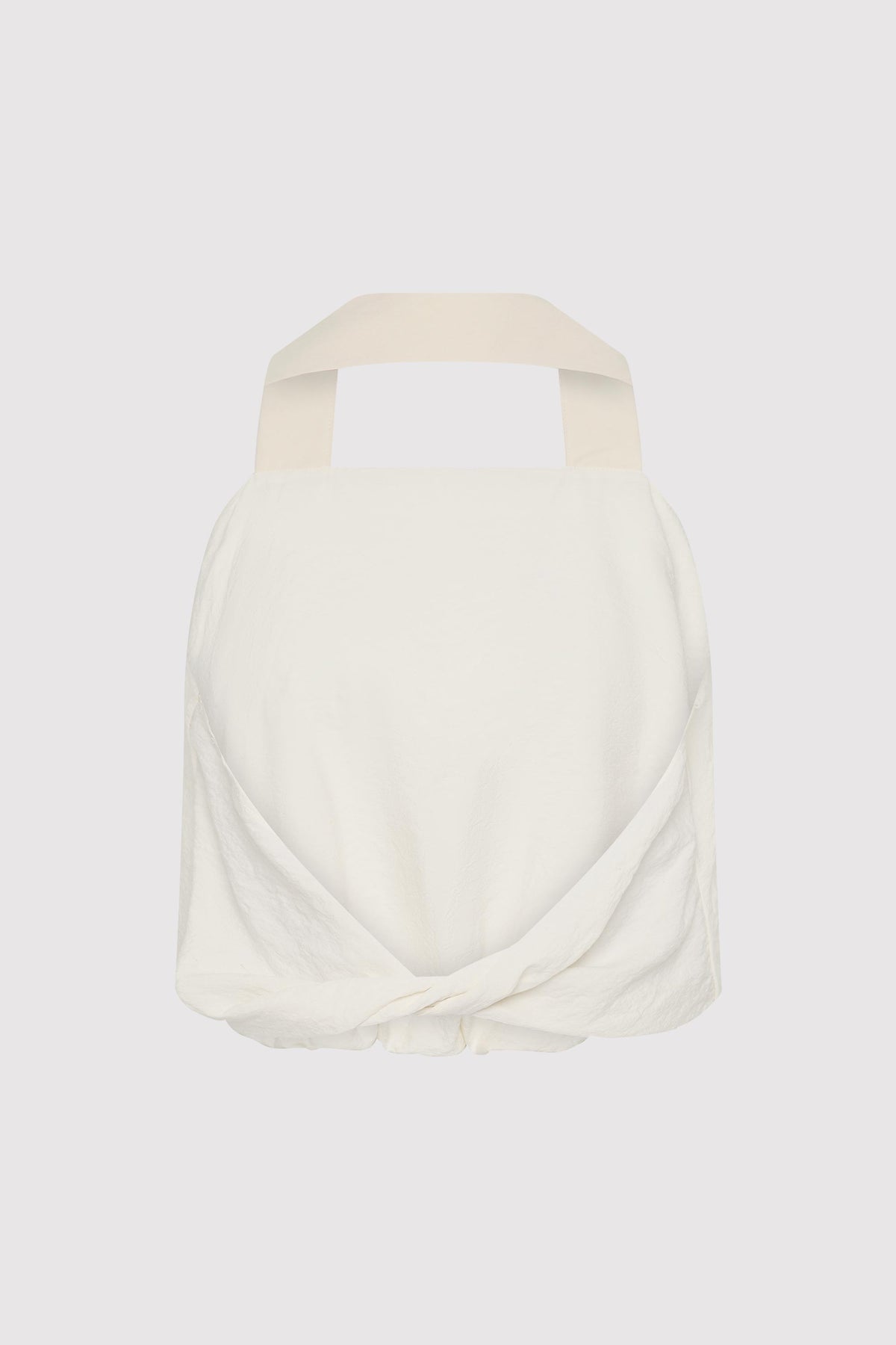 Cloud Twist Halter Top - Off White