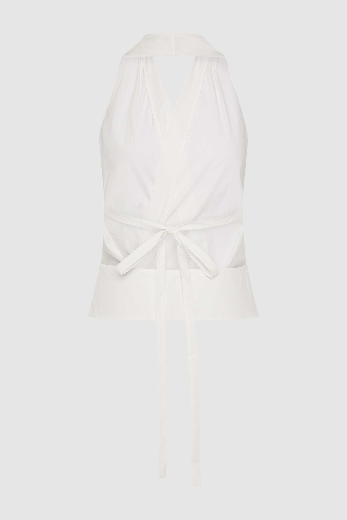 Halter Wrap Top - White