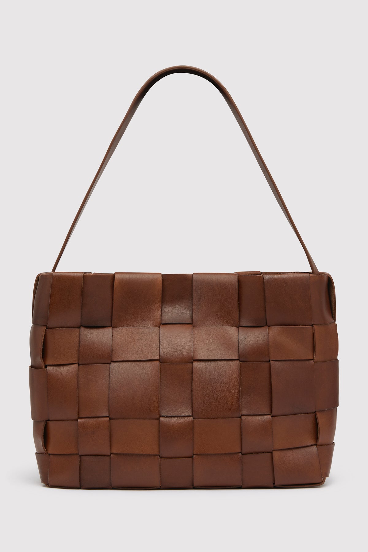 Woven Mini Tote - Chestnut