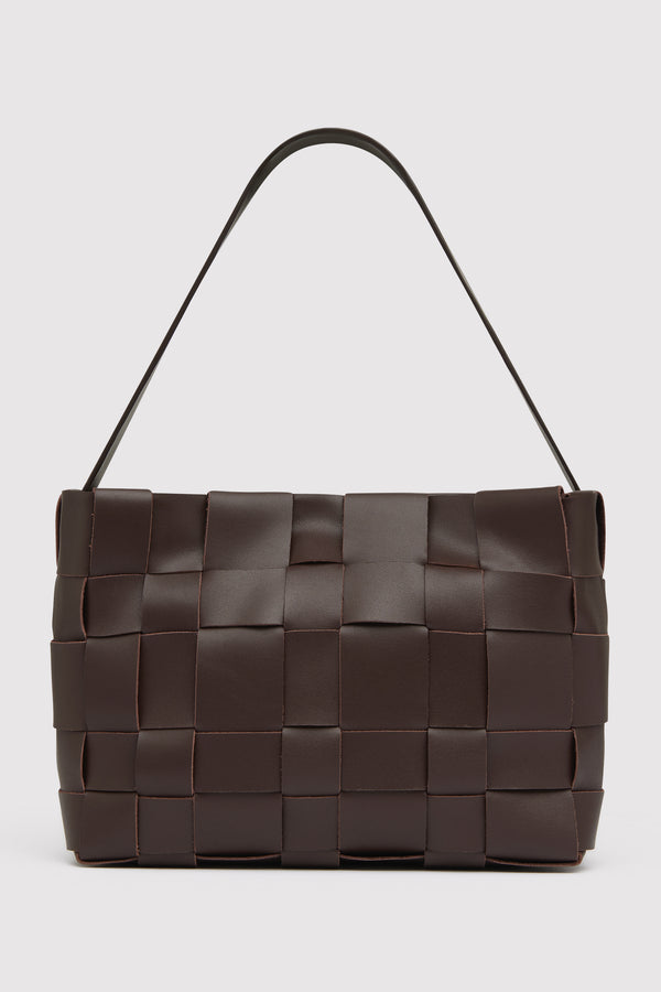 Woven Mini Tote - Chocolate